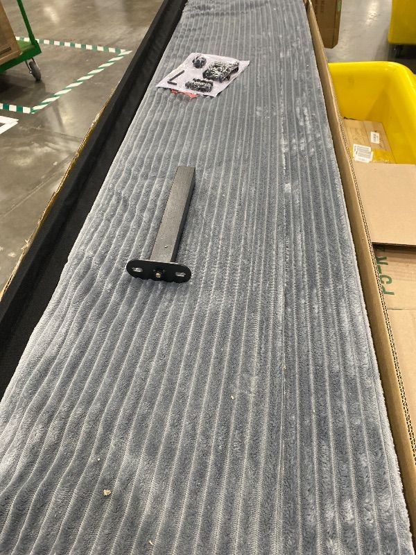 Photo 1 of **PARTIAL SET, BOX 1 OF 2*** JUMMICO Sofa for Living Room, 83" Comfy Couch with USB and Type-C Port, 3 Seat Corduroy Sofas with 2 Pillows and Cup Holders for Apartment, Small Space (Grey)