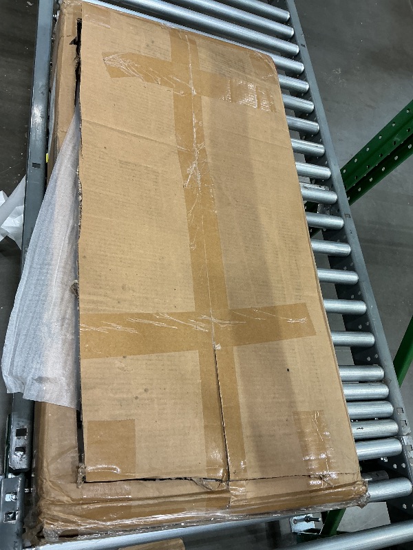 Photo 1 of **PARTIAL SET/check clerk comments**
 71-Inch Executive Desk, L-Shaped Desk with Cabinet, Large Office Desk with Drawers and Storage Shelves, Writing Table Computer Desk for Home Office, Brown and White