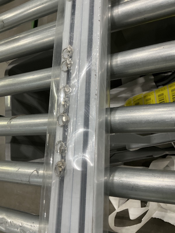 Photo 1 of ***MISSING HARDWARE***YXHOMME Ceiling Curtain Track Ceiling Mounted Curtain Rail for Curtains, Drapes, and Room Dividers Ceiling or Wall Mount Curtain Track Room Divider-Sliding Curtain Rail for Living room (white, 3m)