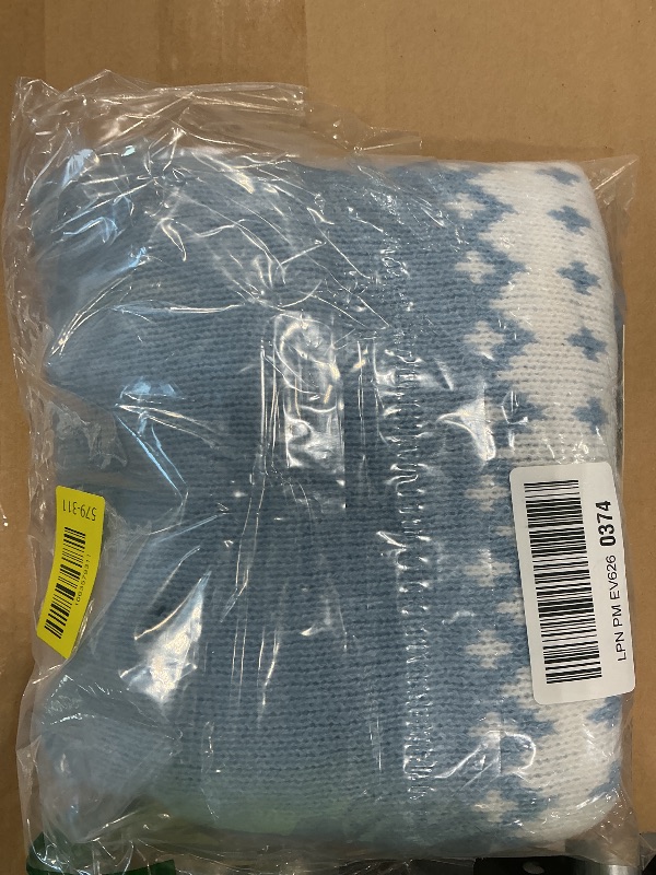 Photo 1 of ***MINOR DAMAGE*** ***READ CLERK NOTES*** Saodimallsu Womens Fair Isle Sweater Button Up Long Sleeve Cardigans Crew Neck Open Front Knit Vintage Sweater Coats Azure