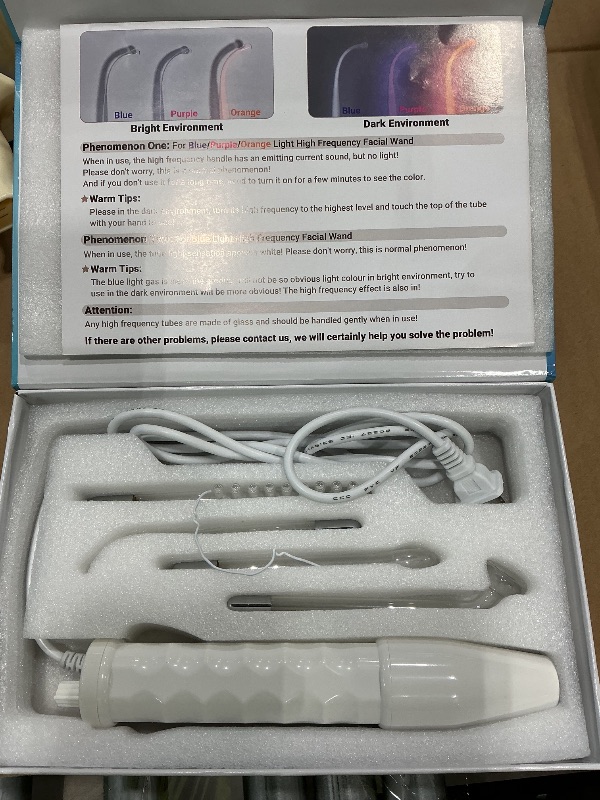 Photo 1 of YourMate Handheld Phototherapy Device High Frequency Wand/Machine with Neon Tubes for Face Chin Neck Hair, Facial Skin Wand Machine with 4 Different Tube