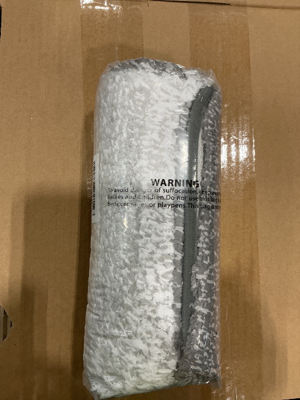 Photo 1 of OLANLY Bathroom Rug Mat 30x20, Extra Soft and Absorbent Microfiber Bath Rugs, Non-Slip Plush Shaggy Bath Carpet, Machine Wash Dry, Bath Mats for Bathroom Floor, Tub and Shower, Light Grey