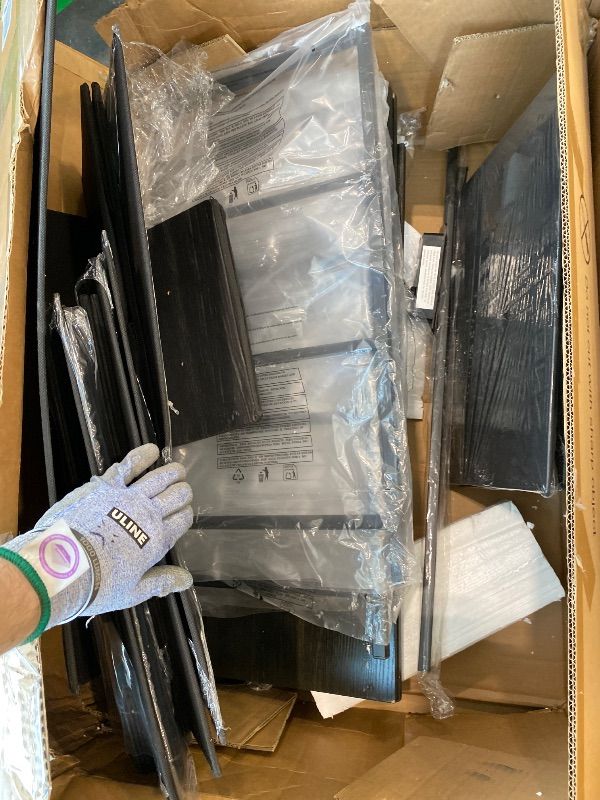 Photo 1 of ***SELLING FOR PARTS*** ***READ CLERK NOTES***  Furnulem 9 Drawer Dresser, 63” Long TV Stand for Bedroom, Entertainment Center with Power Outlet & LED Light for 65"-75" TV, Black Dresser with Fabric Storage Drawers for Closet