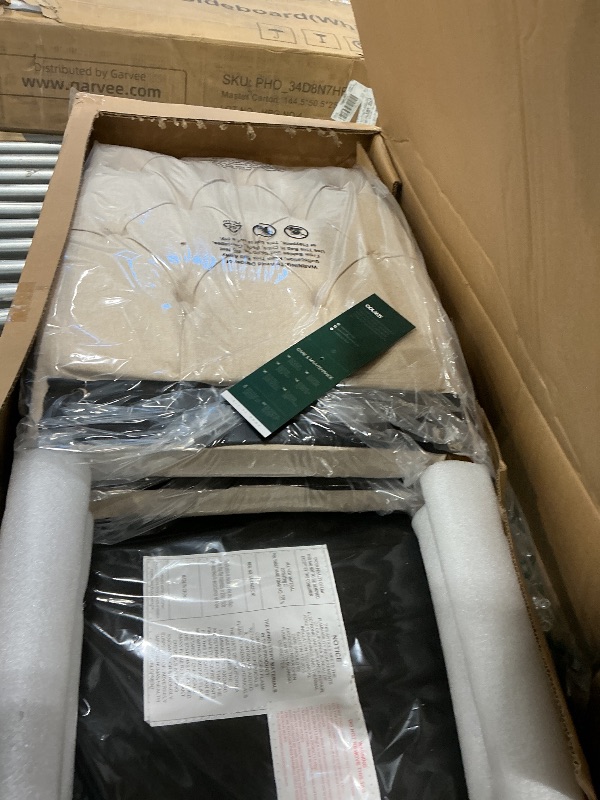 Photo 1 of *PARTIAL SET*
MALOL 7-Piece Rectangular Dining Table Set for 6, 63" Industrial Kitchen Table with 6 Tufted Parsons Dinner Chairs for Dining Room, Kitchen, Living Room, Brown+Beige