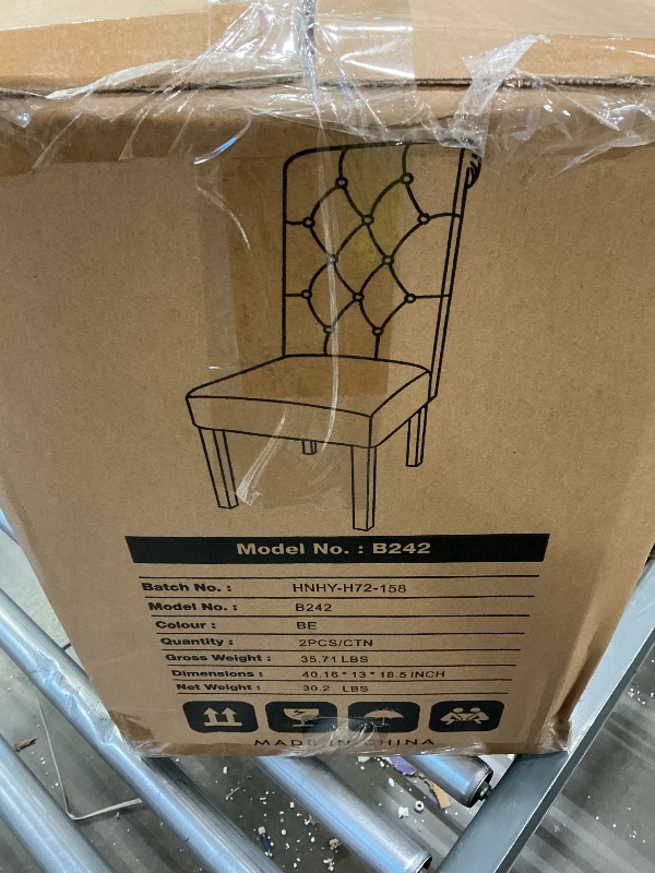 Photo 1 of *PARTIAL SET*
MALOL 7-Piece Rectangular Dining Table Set for 6, 63" Industrial Kitchen Table with 6 Tufted Parsons Dinner Chairs for Dining Room, Kitchen, Living Room, Brown+Beige