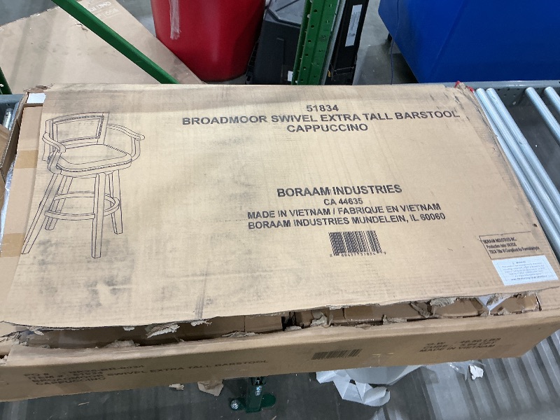 Photo 1 of ***MINOR DAMAGE*** Boraam Broadmoor Swivel Extra Tall Barstool, 50-Inch, Cappuccino