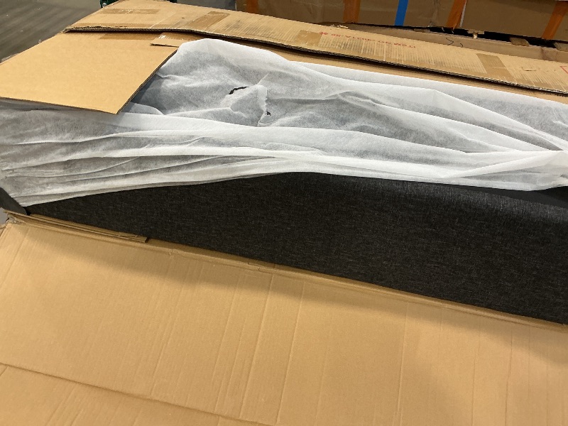 Photo 1 of *PARTIAL SET - Box 2/3, MISSING Box 1/3 & 3/3*
Lyngins 98" Sectional Couch Linen 4 Seater Sofa L Shaped Couch with Right Chaise & Cup Holders 3 Pieces Living Room Furniture Sets with Ottoman & 2 Pillows, Modular Sofa for Living Room, Charcoal Gray