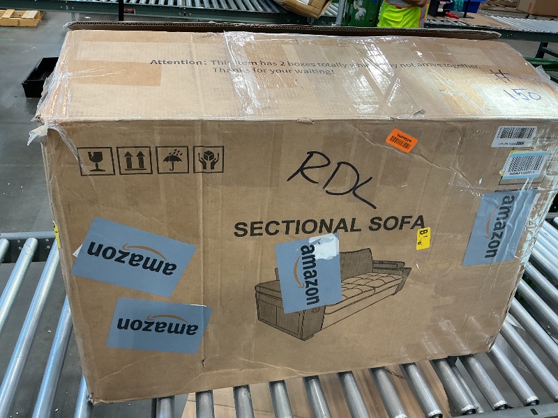 Photo 1 of ***PARTIAL SET*** ***READ CLERK NOTES***  KIMOLST 84" Loveseat Couch for Living Room,Modern Chenille Upholstered Sofa with Adjustable Storage Armrest,Cup Holders,USB & Type-C Ports,Solid Wood 2-Seater Loveseat Sofa for Apartment(Gray)