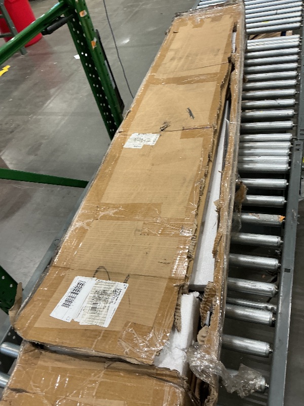 Photo 1 of **MISSING PARTS/check clerk comments**
 Twin Size Loft Bed with Desk, Metal Frame with 2 Side Ladders, Storage Shelves, Safety Guardrail, Noise Free & Anti-Tilt Design, Space-Saving for Kids/Teens/Adults, Black