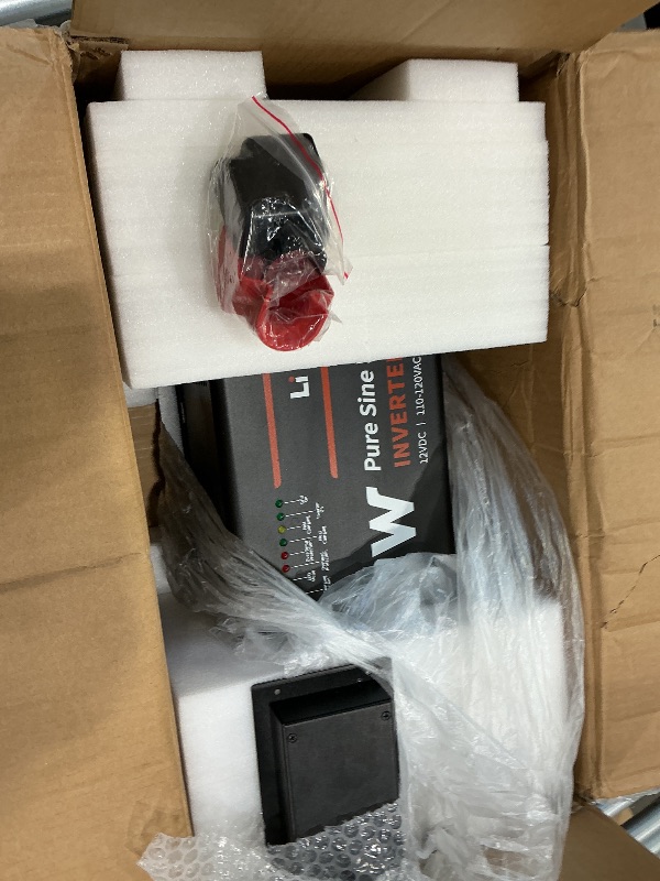 Photo 3 of LiTime 3000W Pure Sine Wave Inverter Charger, 12V DC to 110V - 120V AC, 9000W Peak Power, 5A - 45A Adjustable Current, with Remote Control Panel, UPS Function, for RV and Home Backup