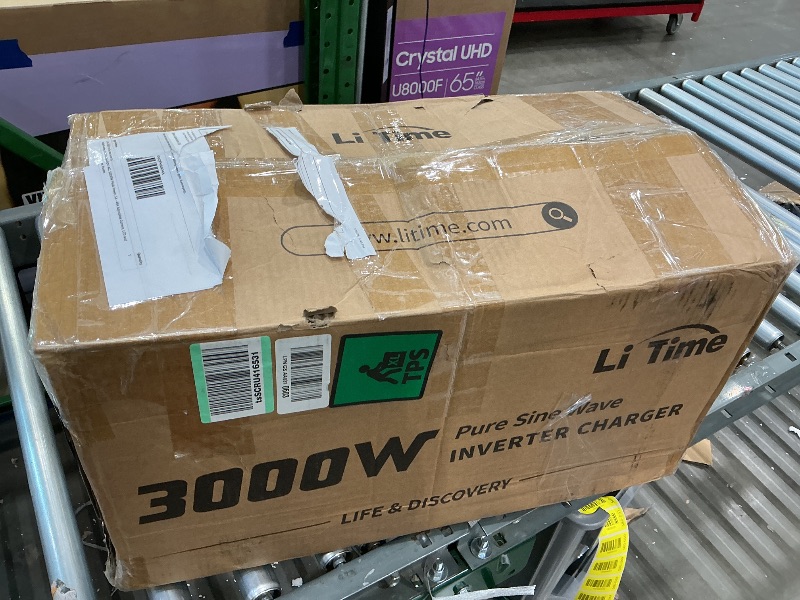 Photo 1 of LiTime 3000W Pure Sine Wave Inverter Charger, 12V DC to 110V - 120V AC, 9000W Peak Power, 5A - 45A Adjustable Current, with Remote Control Panel, UPS Function, for RV and Home Backup