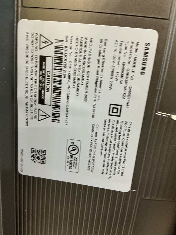 Photo 1 of Samsung 65-Inch Class QLED Q7F Series Samsung Vision AI Smart TV (2025 Model, 65Q7F) Quantum HDR, Object Tracking Sound Lite, Q4 AI Gen1 Processor, 4K upscaling, Gaming Hub, Alexa Built-in