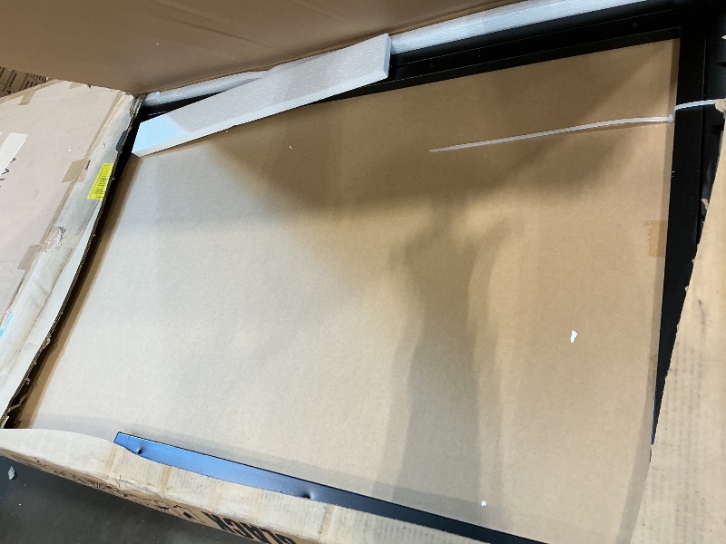 Photo 1 of **Missing Parts - 4 Upholstered Chairs and Cushions Missing**FDW | 5-Piece Dining Table Set | Black | Glass Kitchen Table with 4 Upholstered Chairs and Faux Leather Cushions | Space-Saving and Modern Design | for Dining Room, Easy to Assemble