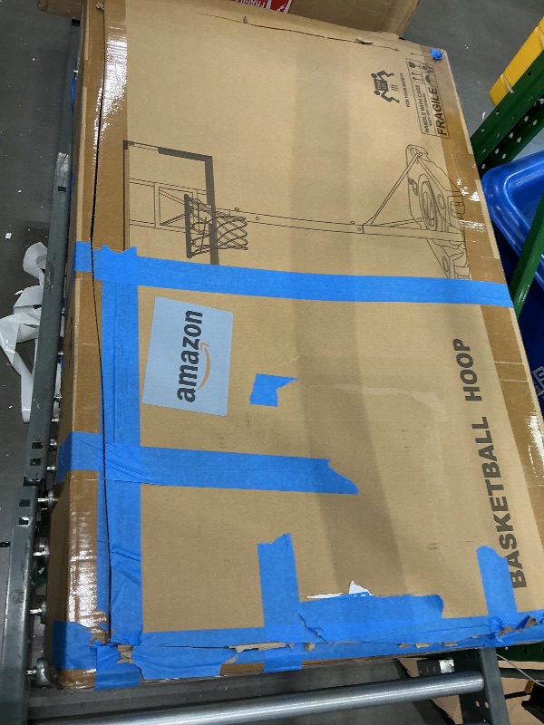 Photo 1 of *Missing parts/unknown* aaeaa Basketball Hoop Outdoor, 5.7-10ft Adjustable Height, Portable Basketball Hoops Goal Court System w/ 45in Shatterproof Backboard for Kids Youth Adults