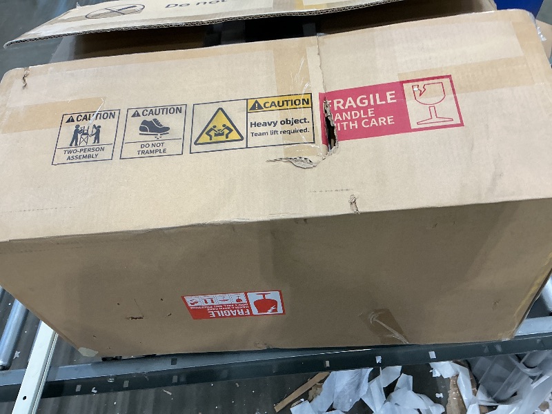 Photo 1 of **MISSING PARTS**
YITAHOME 24 Inch Bathroom Vanity with Sink, Bathroom Cabinet Vanity for Small Space, Freestanding Storage Bathroom Vanity with 2 Soft Closing Cabinets, Natural Brown