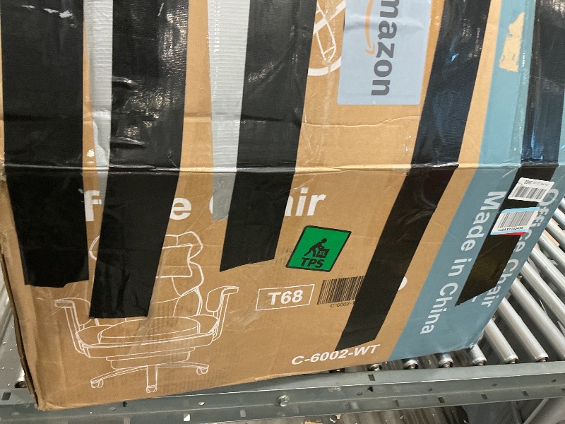 Photo 1 of *See Clerk Notes*
Sweetcrispy Executive Home Office Desk Chair - Ergonomic Big Tall High Back with Footrest & Lumbar Support, Reclining Height Adjustable, Comfy PU Leather Computer Gaming with Swivel Wheels, White