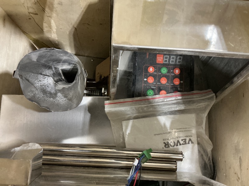 Photo 1 of *UNTESTED*
VEVOR Automatic Particle Packaging Machine 1-100g, 10-15 Bags/min Filling Sealling Mchine, Multi-Function Weighing Packing Machine, Powder Mixer Machine for Tea Seeds Grains Flour Beans Glitter