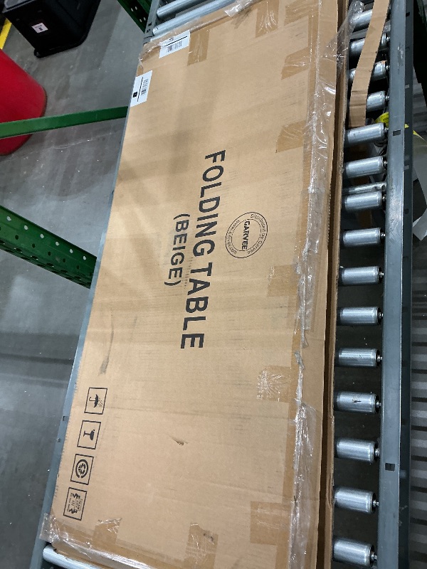 Photo 1 of *PARTIAL SET*
coucheta 5-Piece Rectangle Folding Table and Chairs Set, Foldable Portable Card Table and Chairs, Scratch & Stain Resistant Tabletop, for Dining Room, Living Room, Office, Camping, Gatherings, Beige