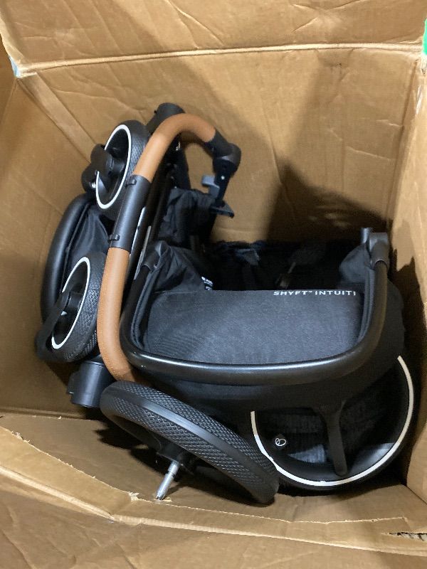 Photo 1 of ***MISSING PIECES*** ***READ CLERK NOTES*** Evenflo Shyft Intuiti Travel System with Revolve180 LiteMax™ NXT Rotating Rear-Facing Lightweight Preemie and Infant Car Seat 3-30 lbs. (Black Shale)
