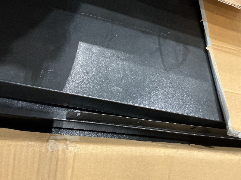 Photo 1 of **NO INSTRUSTIONS, MISSING PIECES UNKNOWN**AV Cart,3-Layer Utility Carts with Locking Cabinet and Keyboard Tray,AV Utility Carts with Power Strip, Height Adjustable Utility AV Car with 4 Rolling Casters and 2 Locking Brakes for Presenta