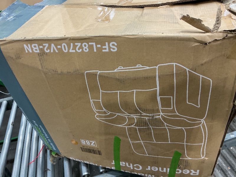 Photo 1 of **MISSING PARTS**
Sweetcrispy Power Lift Recliner Chair with Vibration Massage and Heat for Adults, Ergonomic Overstuffed Breathable Fabric Reclining Chair with Side Pockets, Remote Control, Living Room, Bedroom, Brown