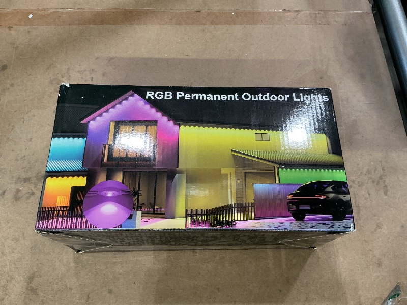 Photo 1 of *USED*
Nexillumi Permanent Outdoor Lights for House, 100ft Smart RGB LED Lights Outside with 16 Million DIY Colors, IP67 Waterproof Eternity Eaves Lighting for Christmas Halloween Holiday Daily Decorations