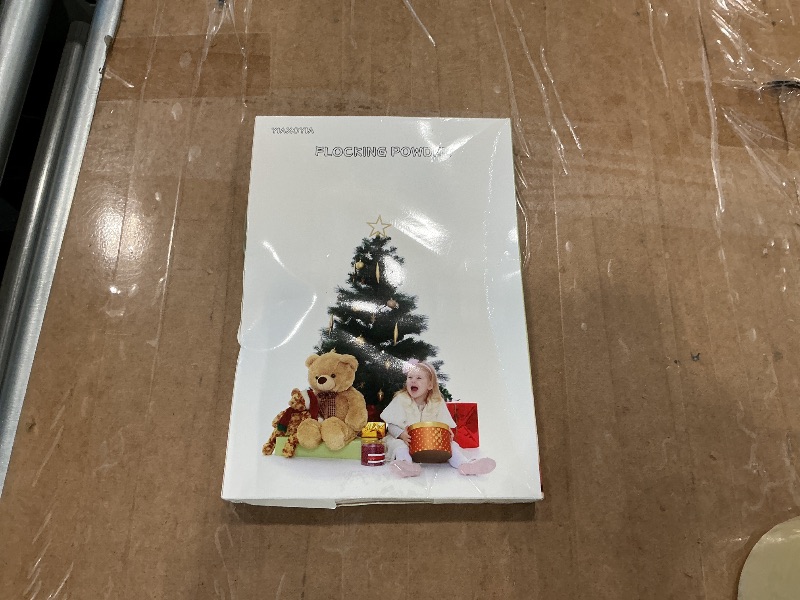 Photo 1 of 100g Flocking Powder, Velvet Fibers for Christmas Tree Crafts/Taba Squishy/Nails Art/Doll Decorations/DIY Scenery (White)