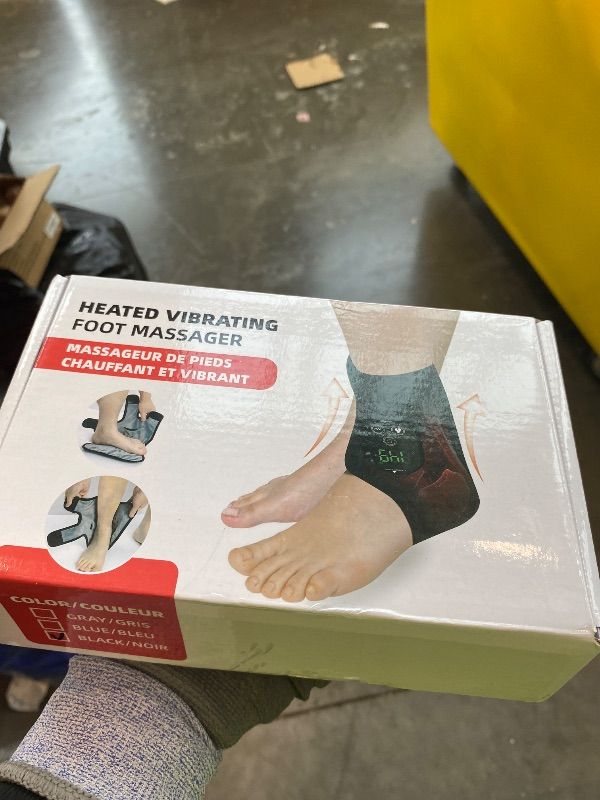 Photo 1 of *USED*
DeMoce Cordless Ankle Massager with Heat, Wearable Ankle Heating Wrap for Foot & Ankle Pain Relief, 6 Heat Levels, 3 Vibration Modes, Timer & Auto Shut Off, Single One, Black