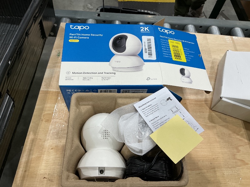 Photo 1 of *MINOR DAMAGE - USED*
Tapo TP-Link 2K Pan Tilt Security Camera for Baby Monitor, Dog Camera w/Motion Detection, 2-Way Audio Siren, Night Vision, Cloud &SD Card Storage (Up to 256 GB), Works with Alexa & Google Home (C210)