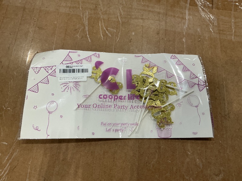 Photo 1 of ***MISSING PIECES*** 24pcs Gold Glitter Number 2026 New Years Cupcake Toppers Hello 2026 Happy New Year Cupcake Toppers Decorations for 2026 New Year Eve Party Graduation Wedding Party Supplies