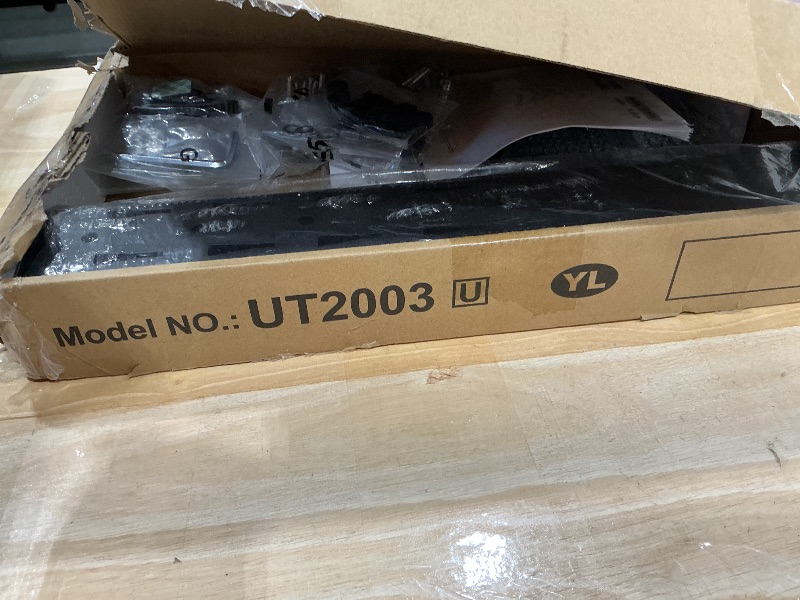 Photo 1 of *USED*
TVON Universal TV Stand Base, Swivel Table Top TV Stand for TVs/Monitors with 4 Level Height Adjustment and Tempered Glass Base, Holds up to 88 Lbs, VESA 200x200mm