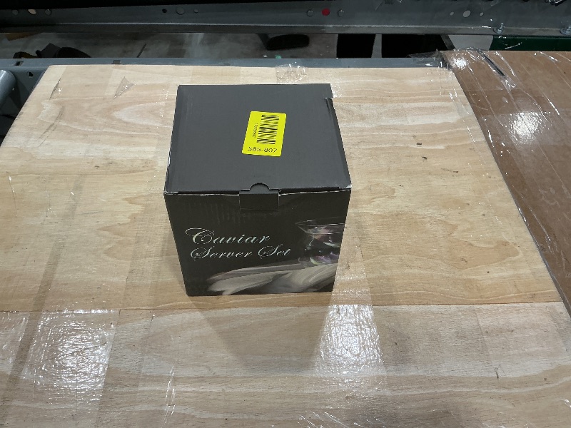 Photo 1 of ***MISSING SPOONS***FANQIEW Glass Caviar Serving Set with 2 Pcs Mother of Pearl Spoons Caviar Dish Chiller Server Set with Ice Holder and 3.5 Inch Caviar Spoon for Shrimp Ice Cream Sauce Dishwasher Safe***MISSING SPOONS***