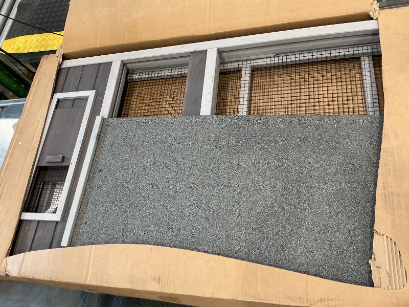 Photo 1 of *PARTIAL SET/look at pic/ check clerk comments  *
YOPTO 150" Outdoor Wooden Chicken Coop for 4-6 Chickens,Hen House Poultry Pet Hutch Run Cage with Nesting Box,Wire Fence & Waterproof Roof,Walk in Chicken Coops Run W/Sliding Door & Slide-Out Tray