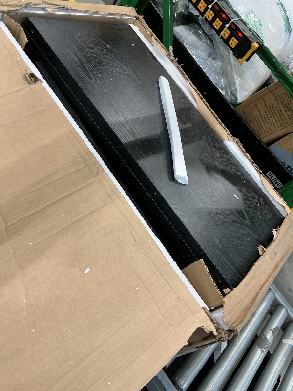 Photo 2 of LITTLE TREE Dining Table for 4-6 People, Wooden Table, Rectangle Furniture with Heavy Duty Legs, Modern Kitchen Table for Home, Dining Room, Black