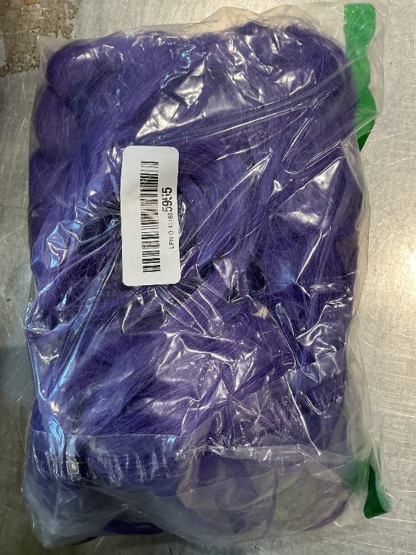 Photo 1 of ***READ CLERK NOTES*** morvally 33.5 Inches Purple Long Braided Ponytail Wig - Anime Cosplay Wigs for Halloween Costume Party (Purple)