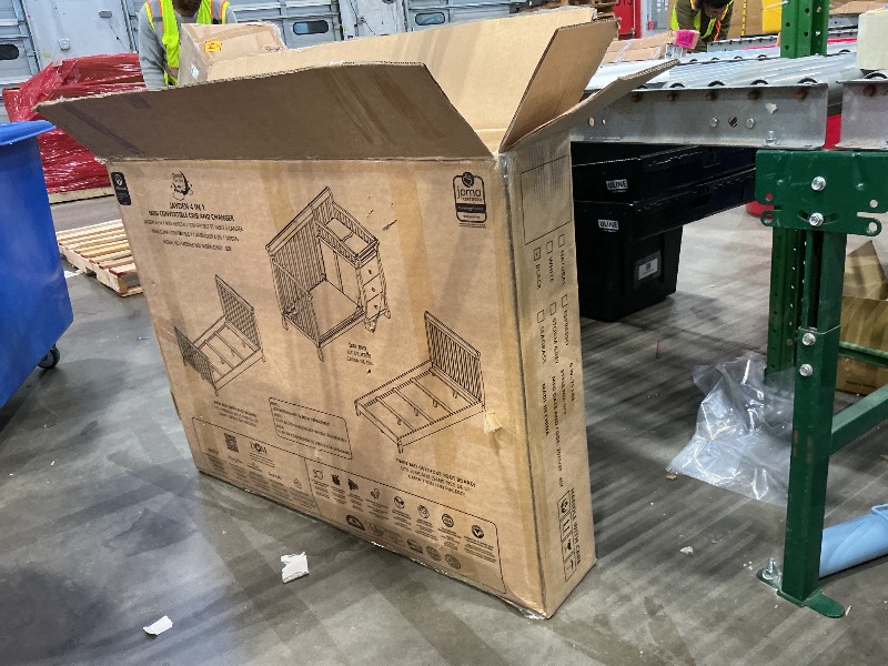 Photo 1 of *USED*
Dream On Me Jayden 4?in?1 Mini Convertible Baby Crib & Changer with Storage in Black, Pinewood, GreenGuard Gold & JPMA, 1” Mattress Pad, 3 Mattress Heights, Converts to Mini Day & Twin-Size Bed