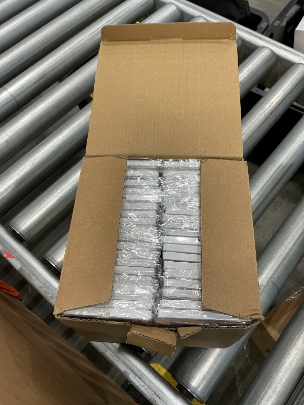 Photo 1 of [40 Pack] BESTTEN 1 Gang Mid-Size Screwless Outlet Cover, Midway Decorative Wall Plate, USWP6 Gloss Snow White, Midsize H4.88" x W3.11", UL Listed