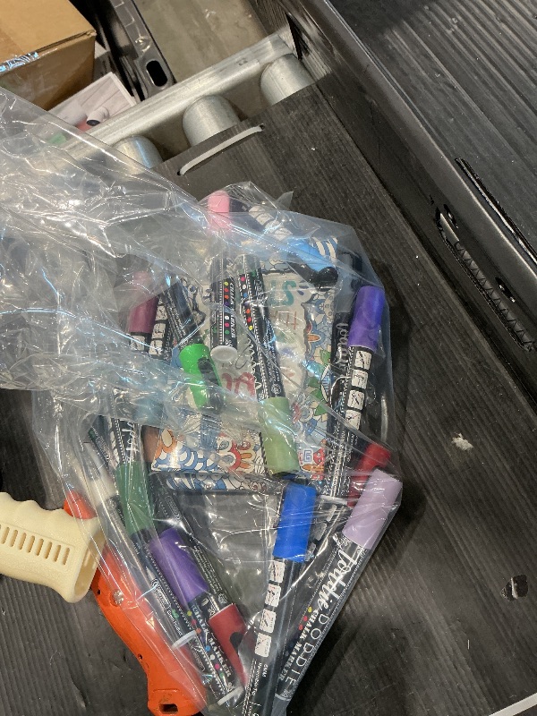 Photo 1 of Loddie Doddie Chalk Markers - 24-Pack, 6mm Reversible Tips - Colored Chalk Pens for Art & Decor - Window Markers for Glass & Metal - Dry Erase Pens for Mirrors & More