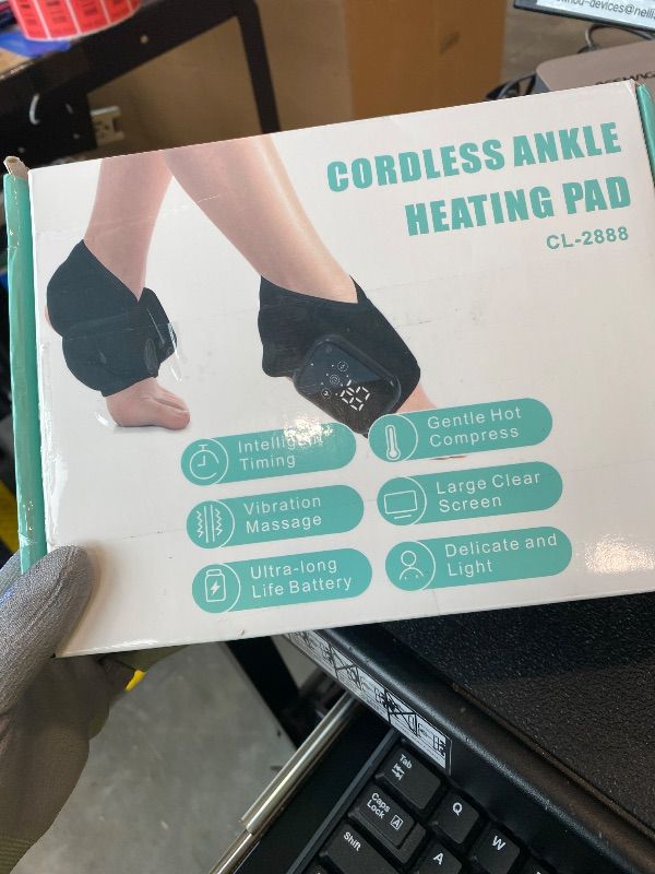 Photo 1 of *UNTESTED*
2 Pack Cordless Ankle Massager for Pain Relief, Ankle Heating Pads for Pain, Heated Ankle Massager for Pain, Rechargeable Feet Heating Pads, Feet Massage, 3 Heat Levels, 3 Massage Modes
