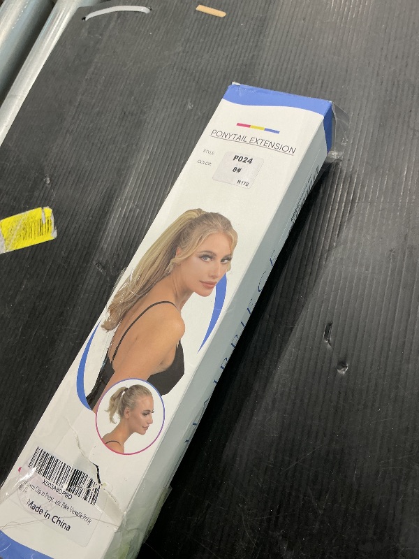 Photo 1 of **MINOR DAMAGE - USED**
youngways Clip in Ponytail Extension Medium Brown 18 Inch Pony Tails Hair Extensions for Women Long Straight Curly Tail Ponytail Hair piece Synthetic Fake Versatile Pony