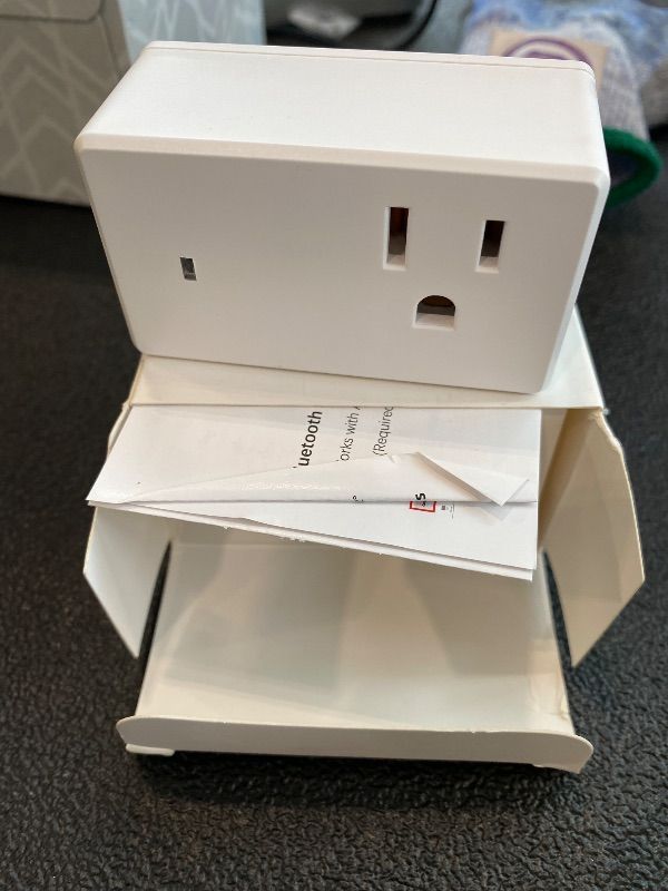 Photo 1 of **UNTESTED**
YNF Mini Smart Plug, Compatible With Alexa, Simple Setup With One Voice Command, Remote Control, Group Control, Timer & Schedule, Bluetooth Mesh, Alexa Echo Required (1 Pack)