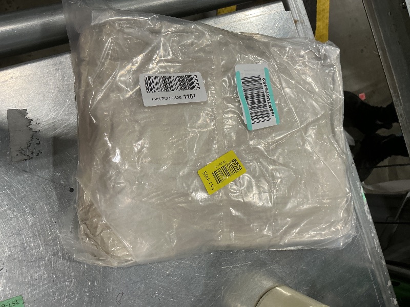 Photo 1 of **MISSING PARTS - MISSING THE COMFORTER**
EverGrace Modern Comforter Set King Size 7 Piece, Shabby Chic Tufted Comforter Set with Sheets, Stripe Embroidery Bedding Set, All Season Soft Microfiber Complete Bed Set, Beige, 90"x104"