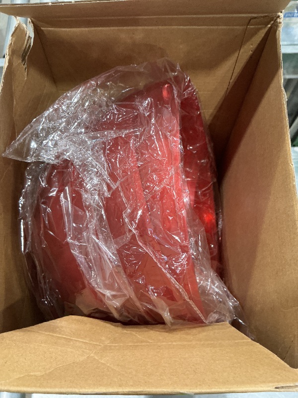 Photo 1 of Weysat 4 Pcs 8 Inch Extra Large Fillable Christmas Ball Ornaments Giant Matte Red Plastic Christmas Tree Ornaments Balls with Hanging Ribbons for Outside Lawn Yard Tree Decorations