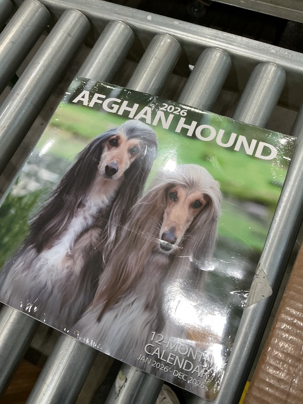 Photo 1 of 2026 Wall Calendar Afghan hound Planner Calendar, Hangable Monthly Wall Calendar with Large Blocks for Organizing & Planning, Academic Schedule, Home, Office & family, Thick & Sturdy Paper (12"x24" Open)