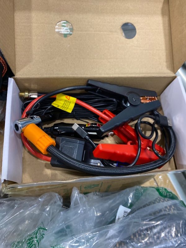 Photo 1 of ***MISSING PORTABLE CAR BATTERY*** Jump Starter with Air Compressor-1500A Portable Car Battery Charger(Up to 7.5L Gas/5.5L Diesel),12V Jumper Box 150PSI Auto Tire Inflator with Jumper Cable, USB Charge, DC Output and Flashlight