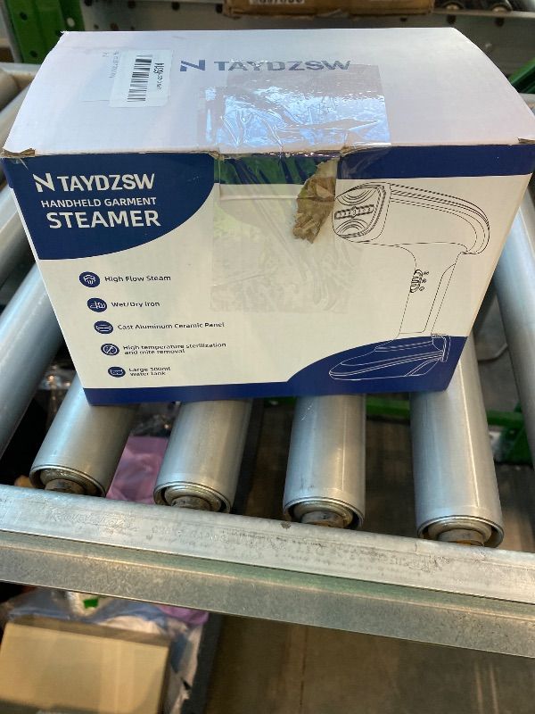 Photo 1 of *UNTESTED*
Powerful Handheld Fabric Steamer - 1800W with Fast Ceramic Heat-Up Plate, 2-in-1 Ironing & Wrinkle Remover, Steam Nozzle, Lint Brush - Gray, for US 120V Only