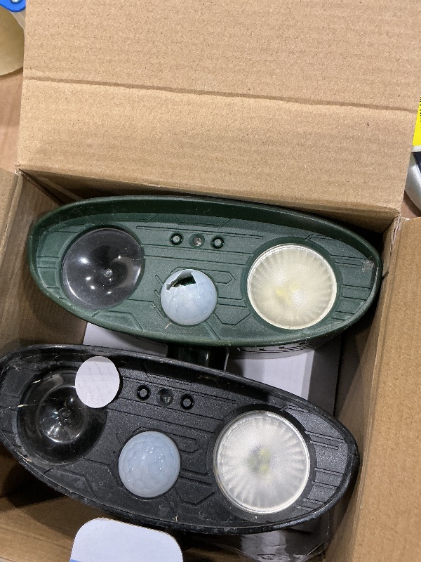 Photo 1 of ***MINOR DAMAGE*** Cat Repellent Outdoor,2 Pack Solar Animal Repeller Ultrasonic Cat Deterrent with Motion Sensor Waterproof Pest Repeller Animal Deterrent for Garden Yard Skunks,Raccoon Birds Squirrels Deer