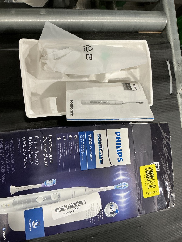 Photo 1 of ***MISSING PIECES*** ***READ CLERK NOTES*** Philips Sonicare ExpertClean 7500 White, Rechargeable Electric Power Toothbrush, HX9690/06