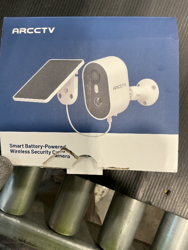 Photo 1 of **MISSING PARTS UNKNOWN**
ARCCTV Security Camera Wireless Outdoor, 4MP Recharge Battery Powered WiFi Camera with Solar Panel, Motion Detection, Color Night Vision, 2-Way-Audio, 2.4G/5G Dual Band WiFi