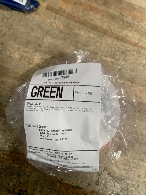 Photo 1 of 1-1/2 Inch 100 Yards Rose Gold Satin Ribbon, Solid Fabric Ribbon Roll for Flower Bouquet, Gift Wrapping, Roses Making, Handmade Crafts